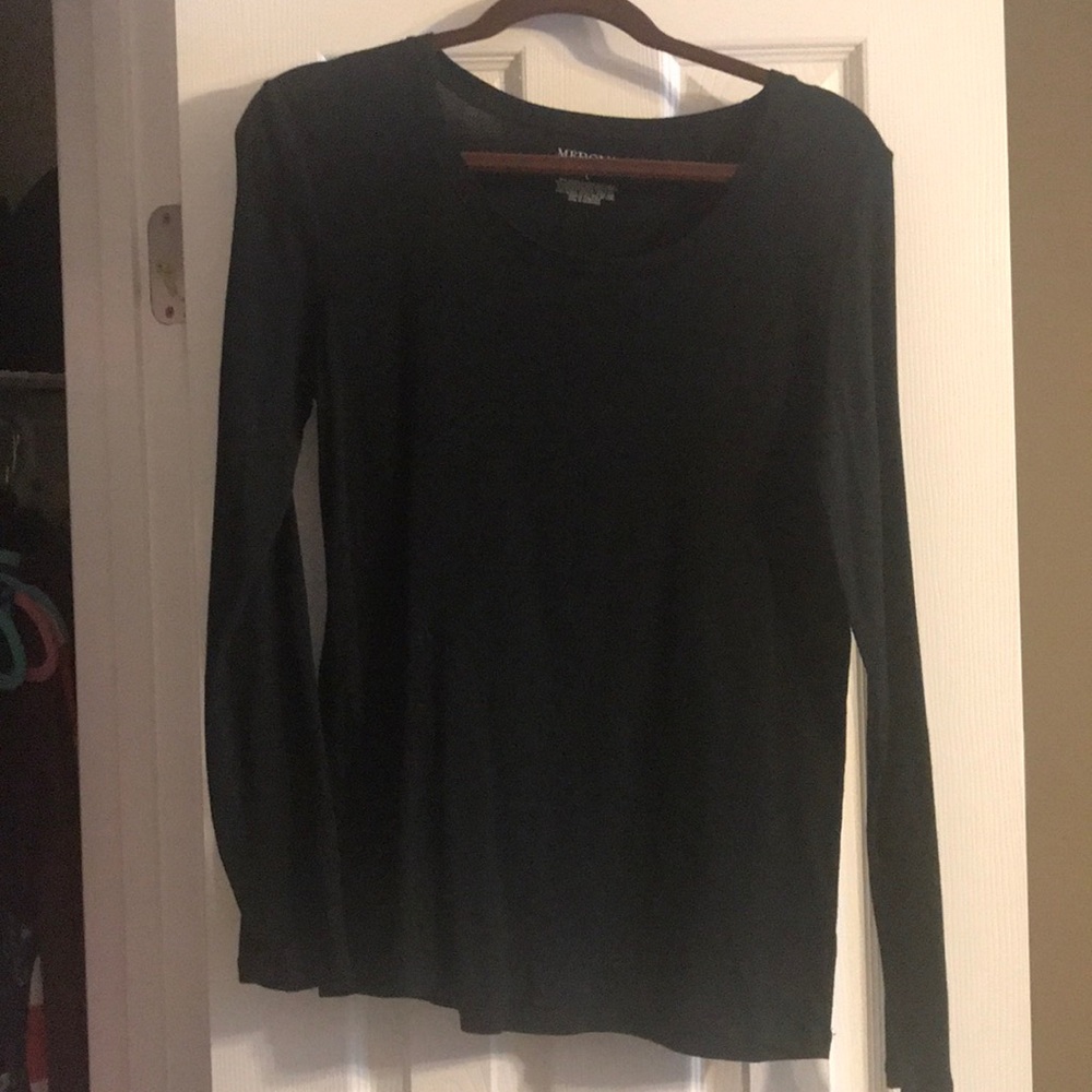 Black cotton tee.